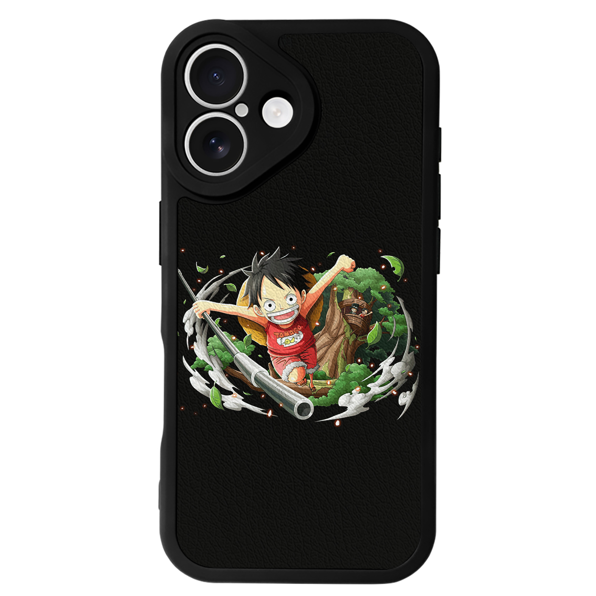 （画像用） ワンピース モンキー・D・ルフィ ONE PIECE Monkey D. Luffy 【iPhone 16シリーズ対応】シリコンスマホケース（レザー調） 材質：シリコン
